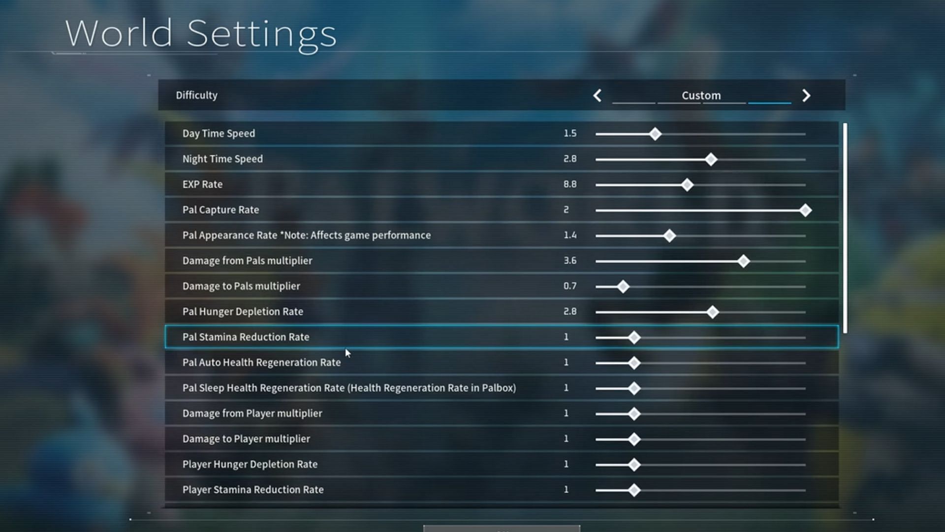  Change the settings to increase the stamina of your Pal (Image via Pocket Pair, Inc.,YouTube/Games &amp; Apps Tutorials)