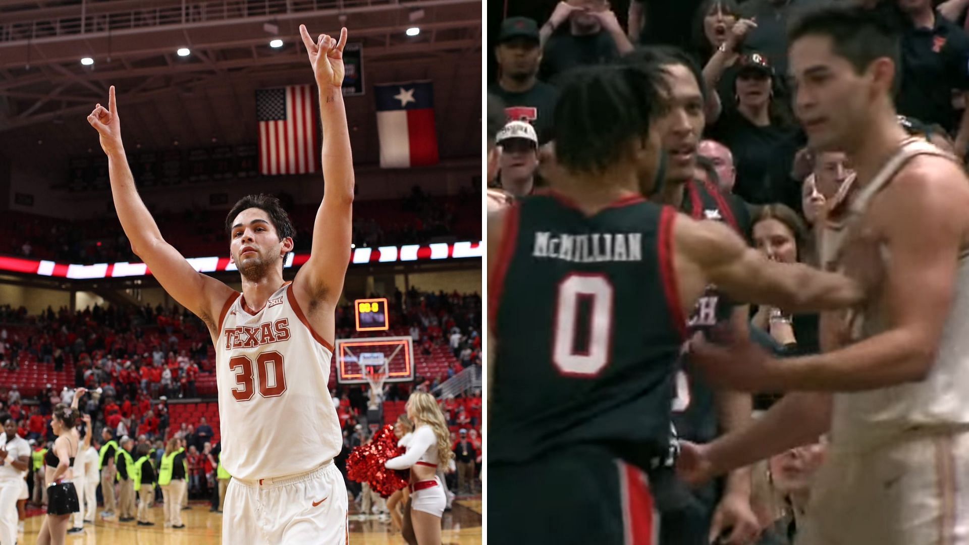 Texas and Texas Tech get into heated exchange following Brock Cunningham