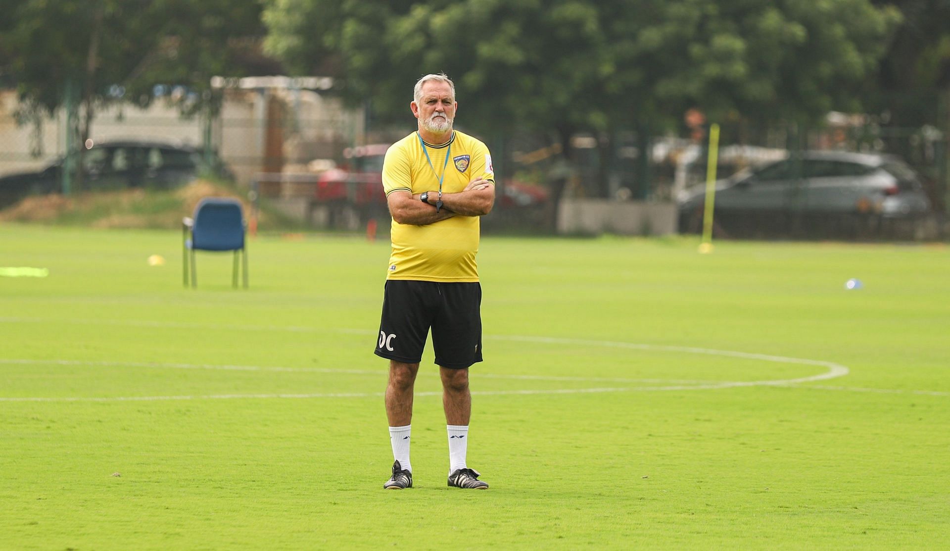 Owen Coyle looks on as his team prepares for the Bengaluru challenge