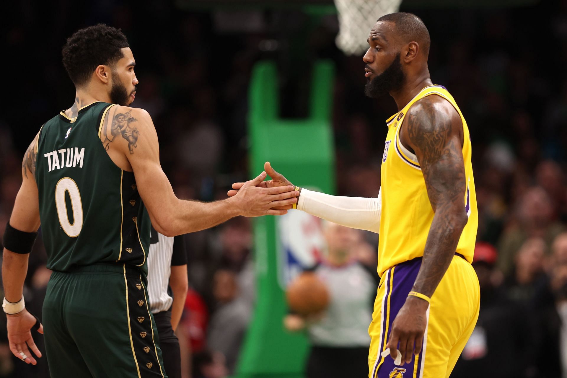 Can Jayson Tatum (left) succeed LeBron James as the face of the NBA?