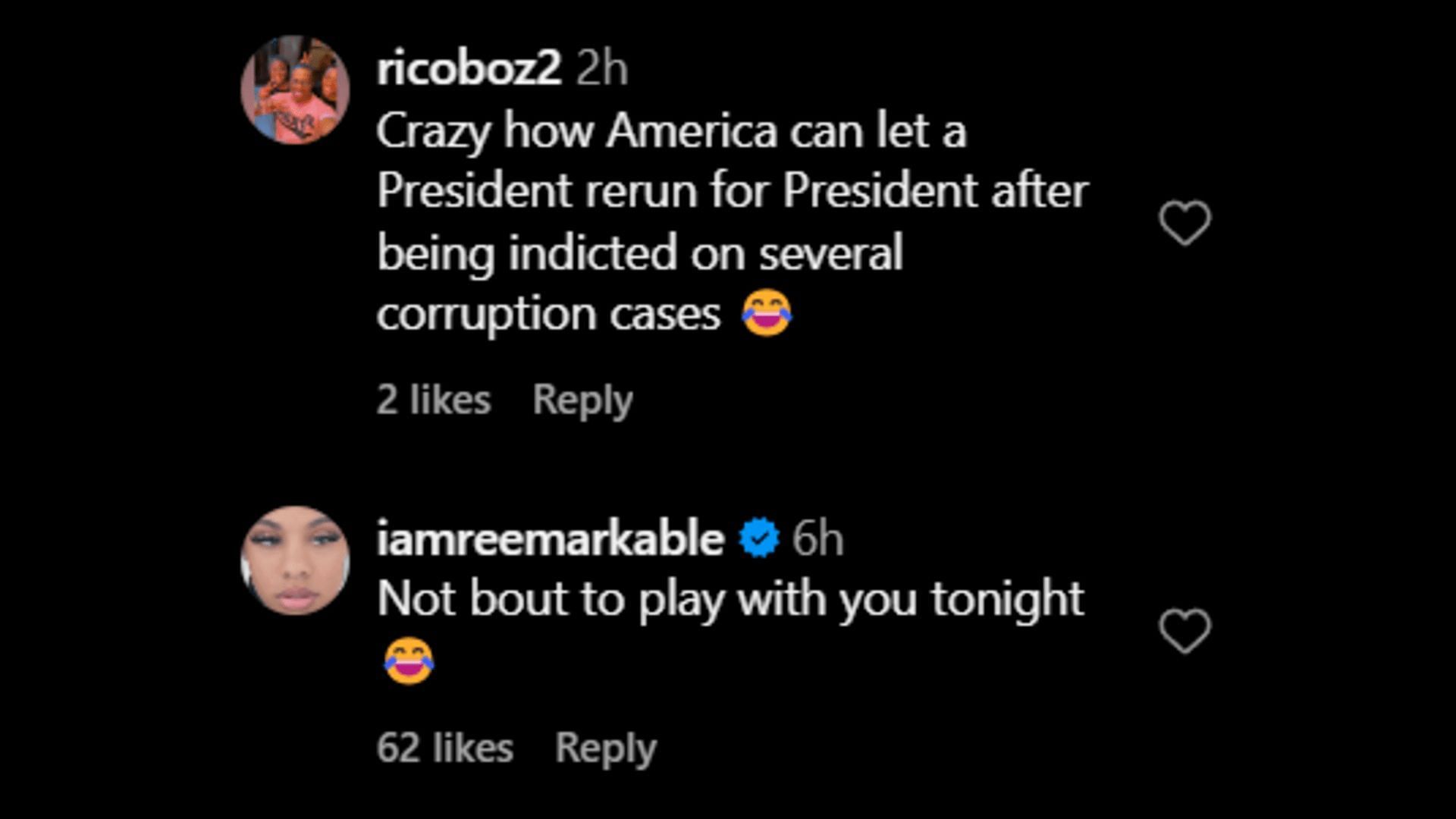 Netizens trolling Donald Trump. (Image via Instagram/ricoboz2/iamreemarkable)