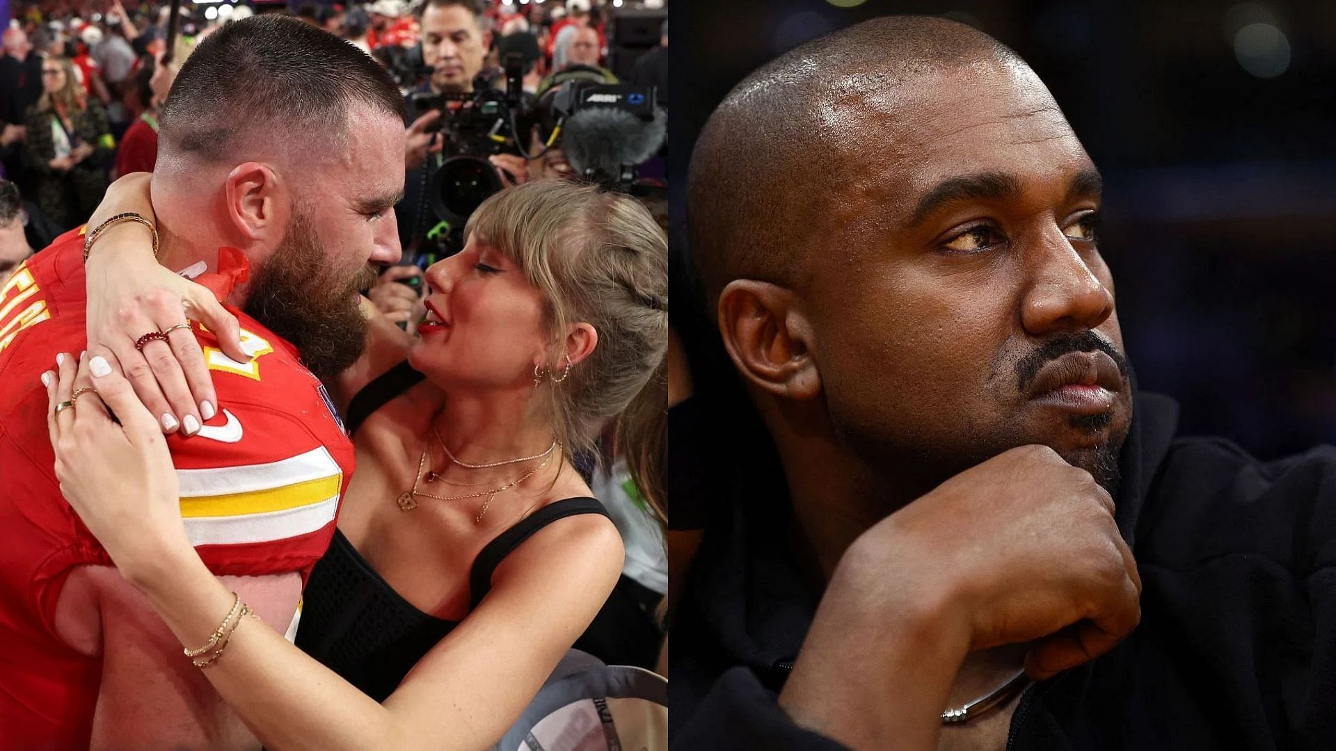 Travis Kelce, Taylor Swift, and Kanye West