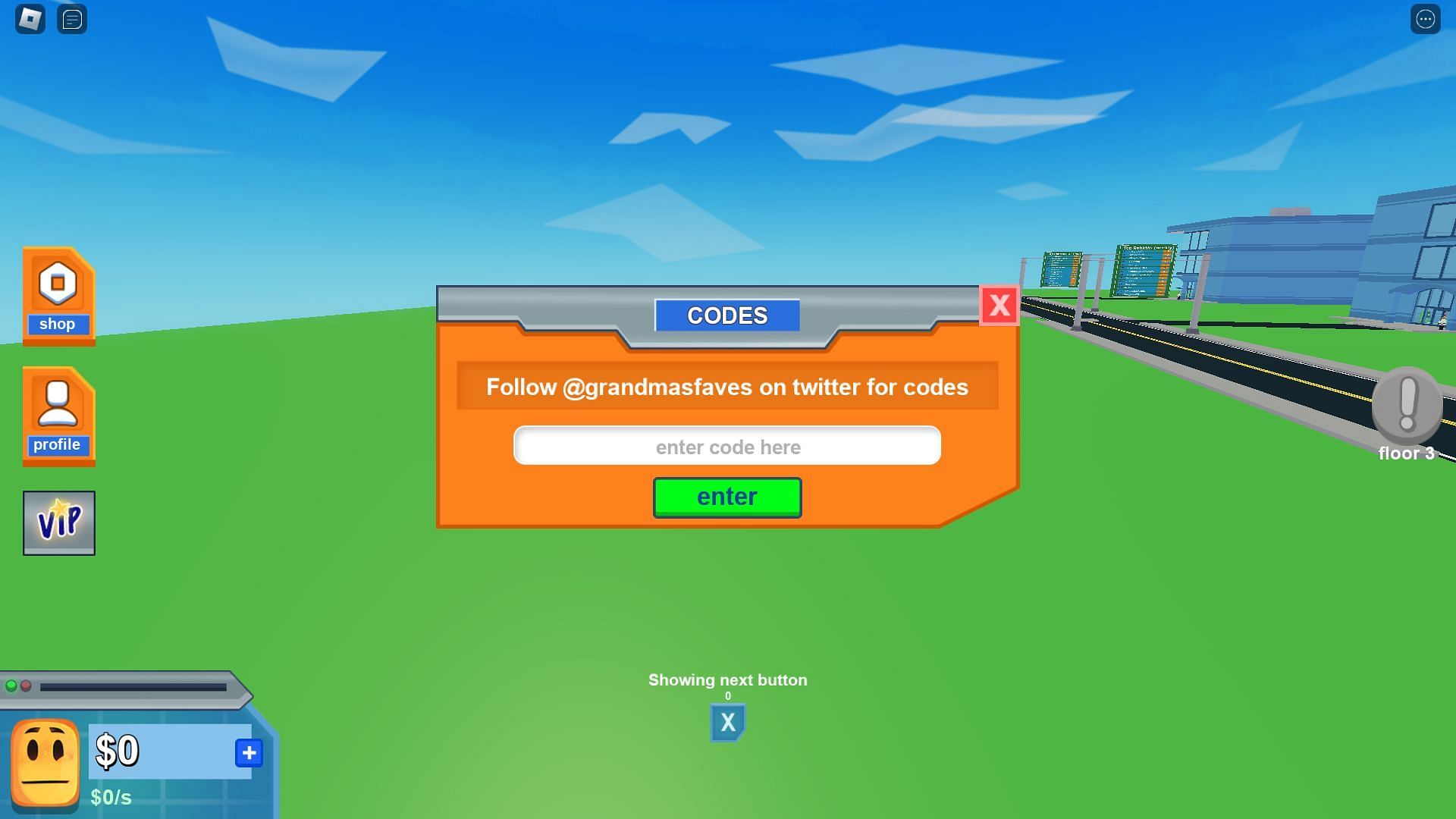 Active codes for Mall Tycoon (Image via Roblox)