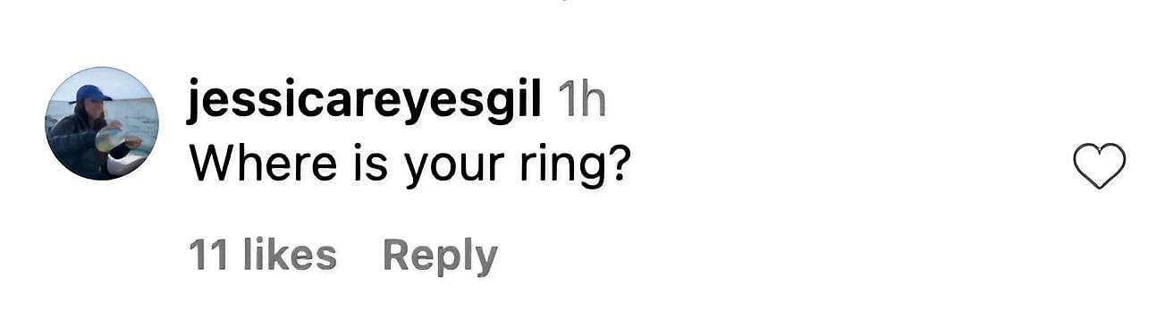 A fan asking Pippen about her ring