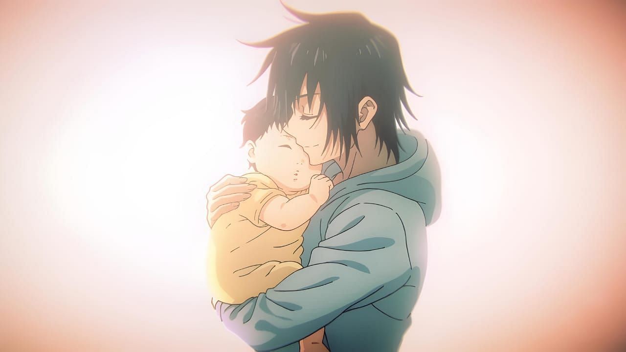 Young Megumi with his mom (Image via Jujutsu Kaisen Wiki/MAPPA)