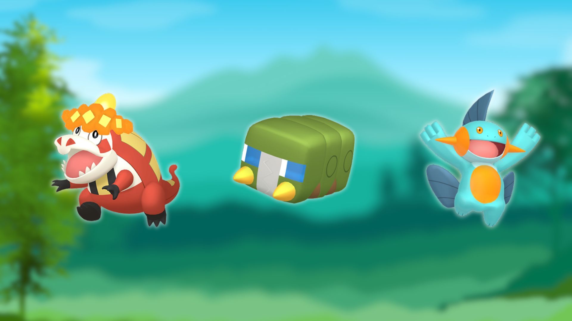 Crocalor, Charjabug, and Marshtomp (Image via TPC)