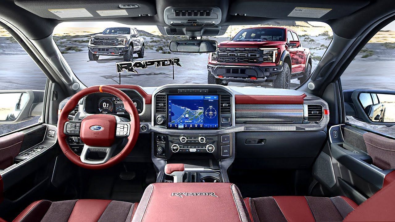 Interiors of the Ford F-150 Raptor