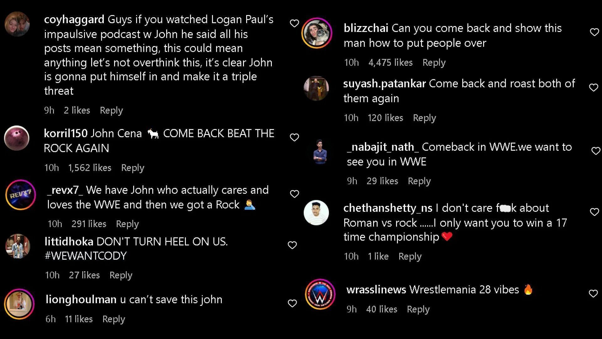 The WWE Universe wants John Cena to take on The Rock