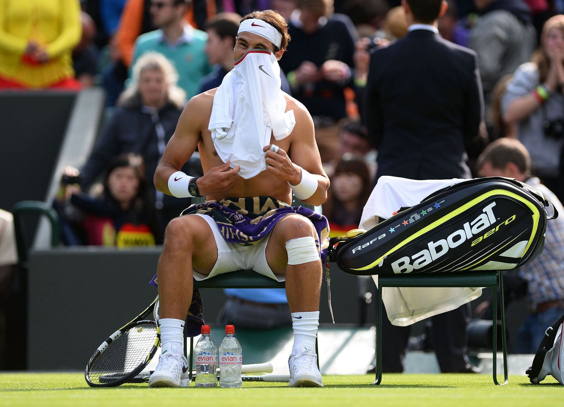 Rafael Nadal at The Championships - Wimbledon 2013: Day One