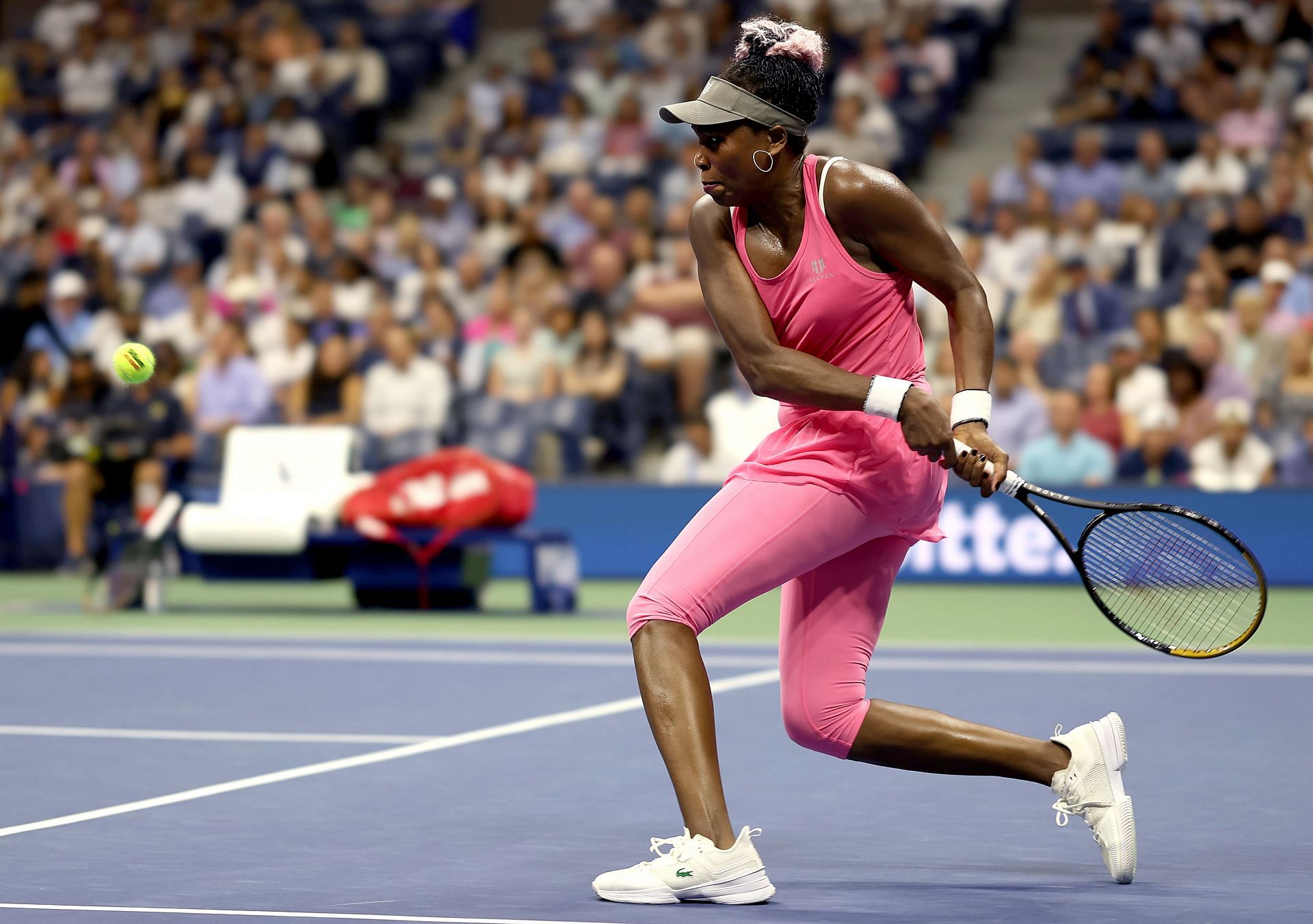 Venus Williams in action at the 2023 US Open