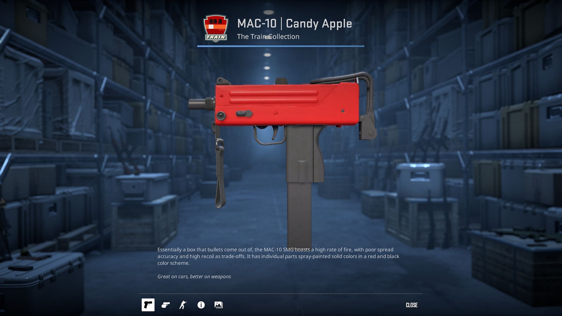 MAC 10 Candy Apple (Image via Valve)