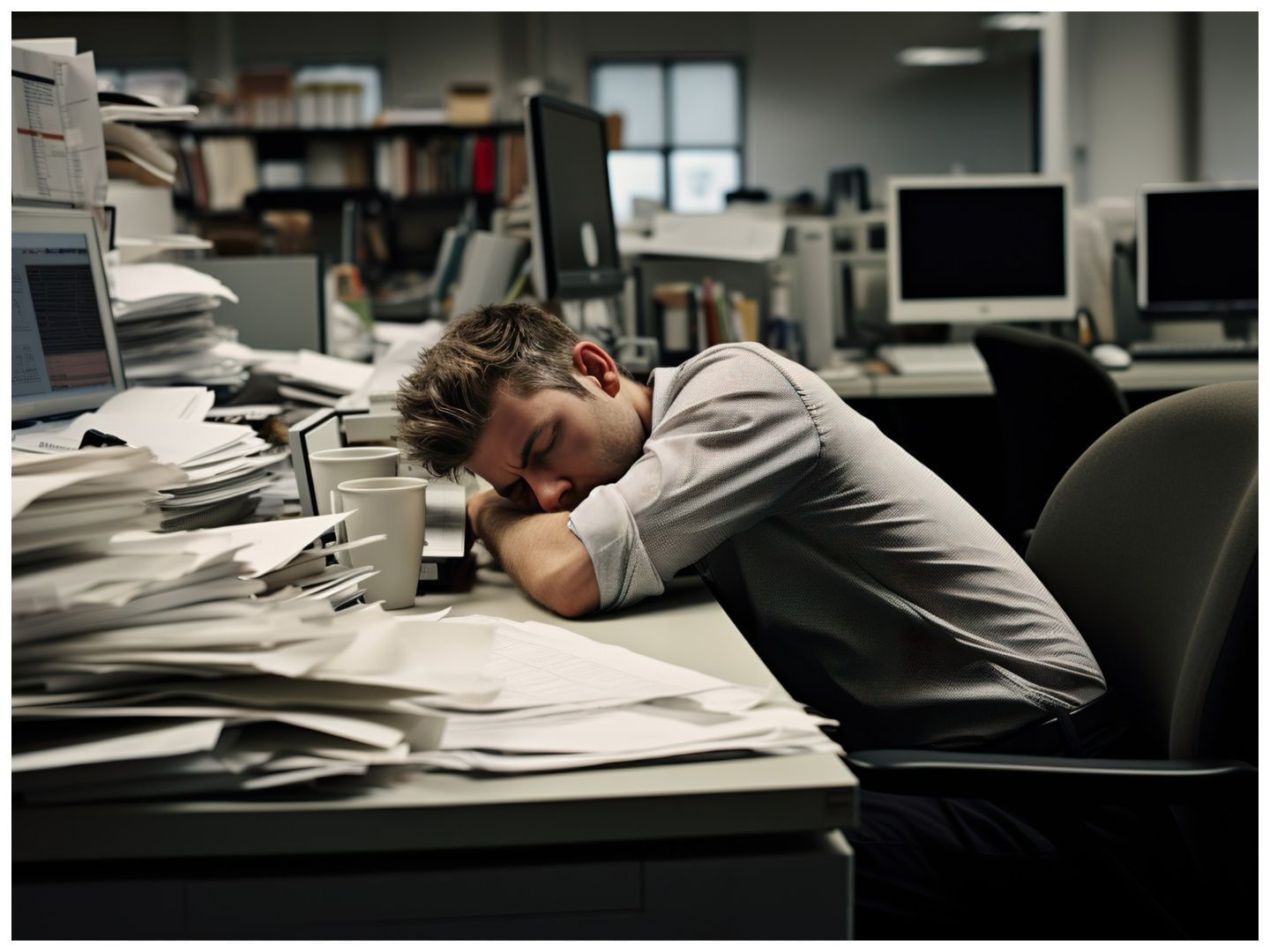 Excessive work can restrain your mind from relaxing and getting better sleep (Image via Vecteezy)