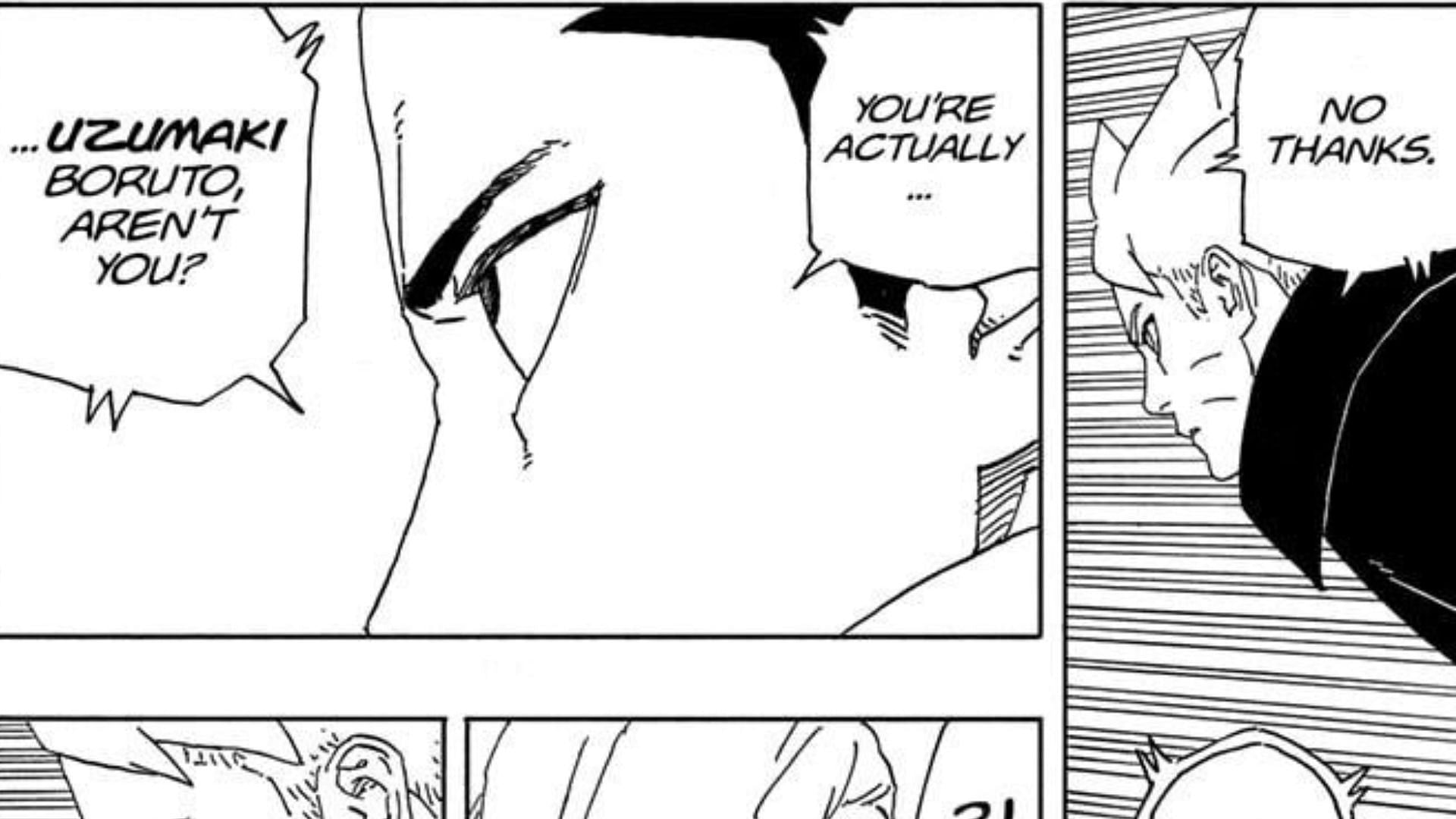 Shikamaru deduces Boruto&#039;s true identity (Image via Shueisha)