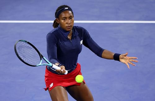 Coco Gauff at the Dubai Duty Free Tennis Championships.