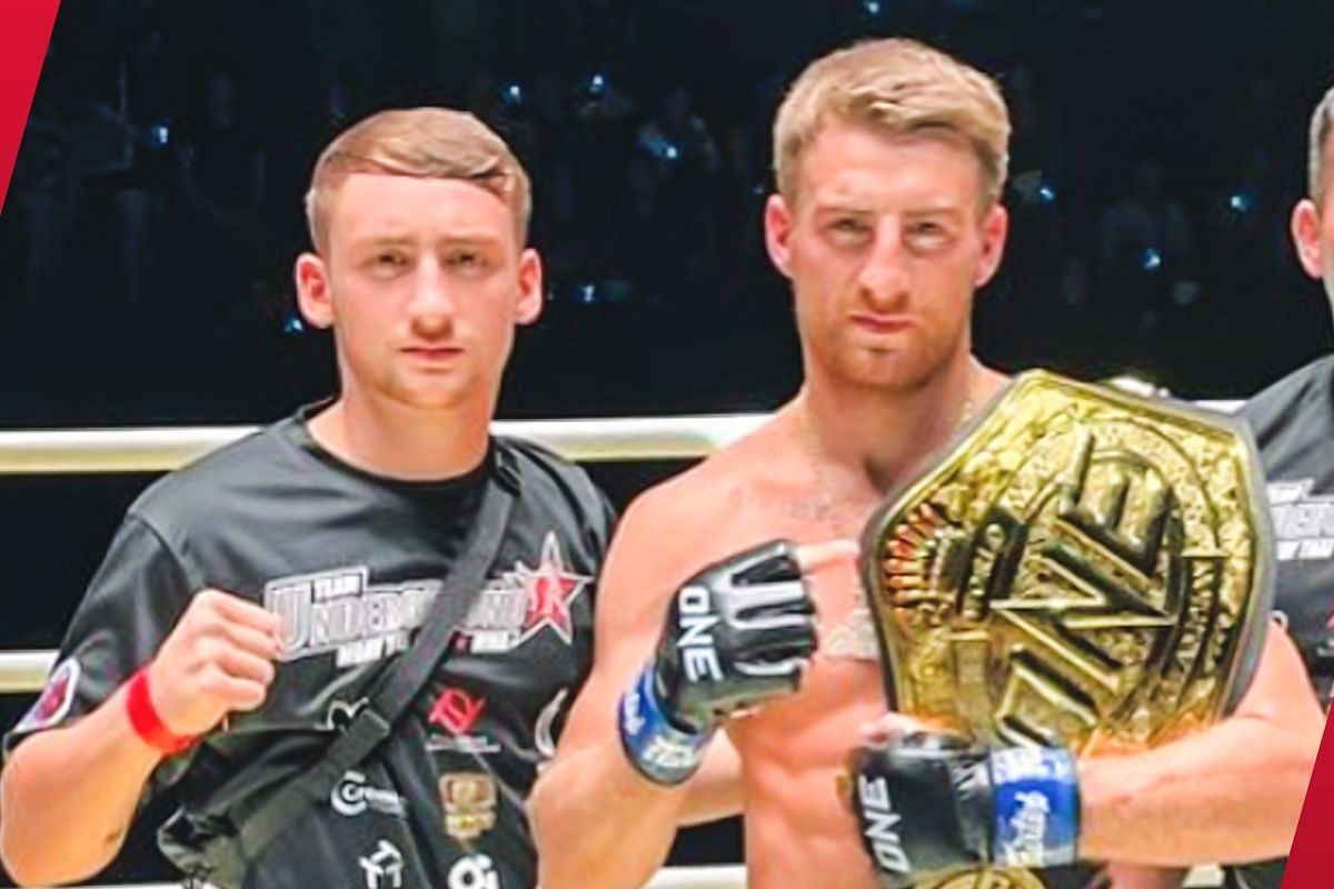 Jonathan Haggerty (R) could not be prouder of how far his younger brother Freddie (L) has come in his martial arts journey. -- Photo by ONE Championship