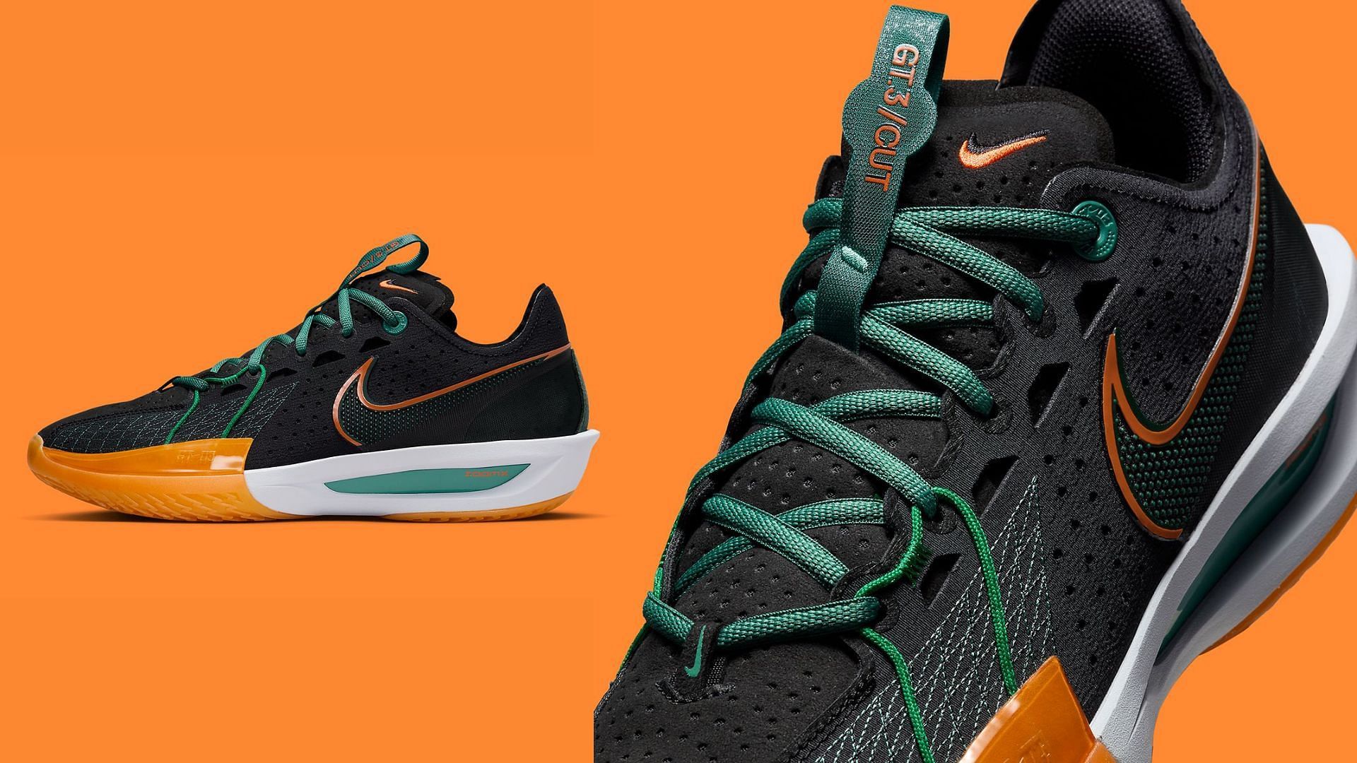 Nike GT Cut 3 Miami Hurricanes (Image via YouTube/@inboxtogo)