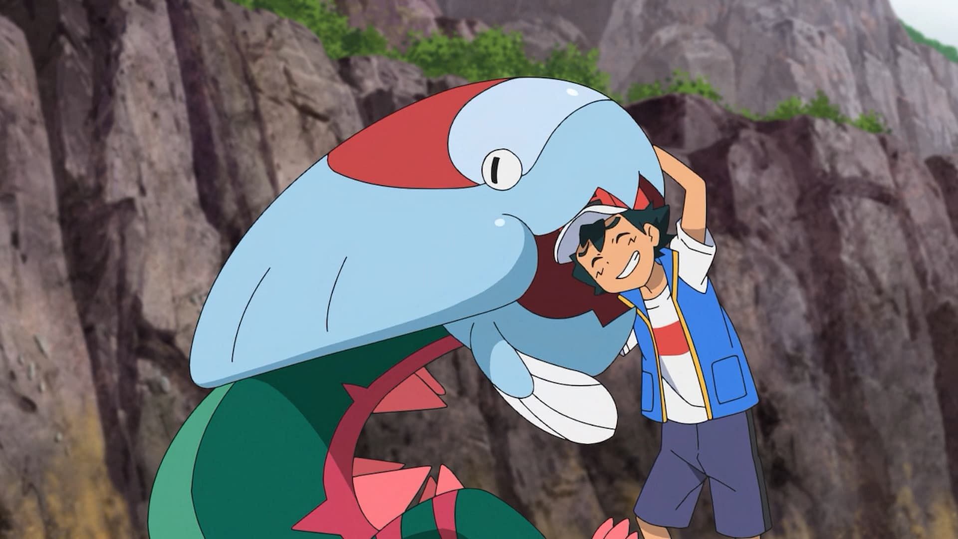 Ash&#039;s Dracovish in the anime (image via The Pokemon Company)