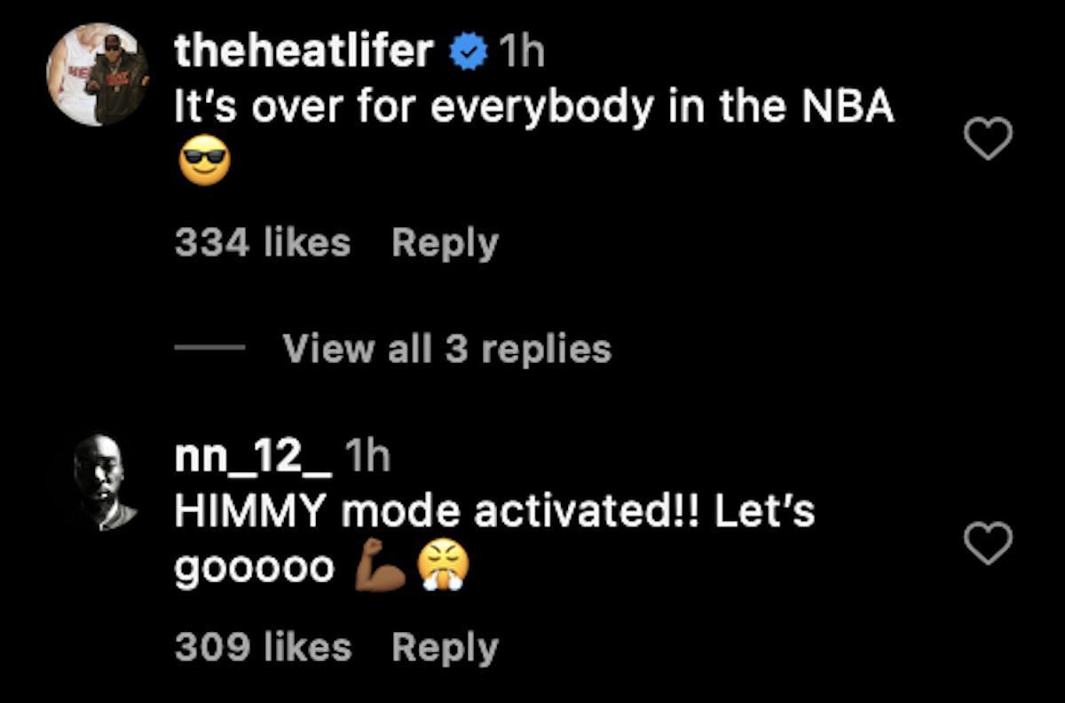 Jimmy Butler Instagram comments