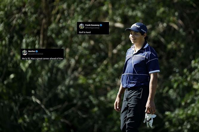 “He is 15” “Golf is hard” – Fans have mixed reaction after Charlie Woods cards a round of 86 in the Cognizant Classic pre-qualifying event