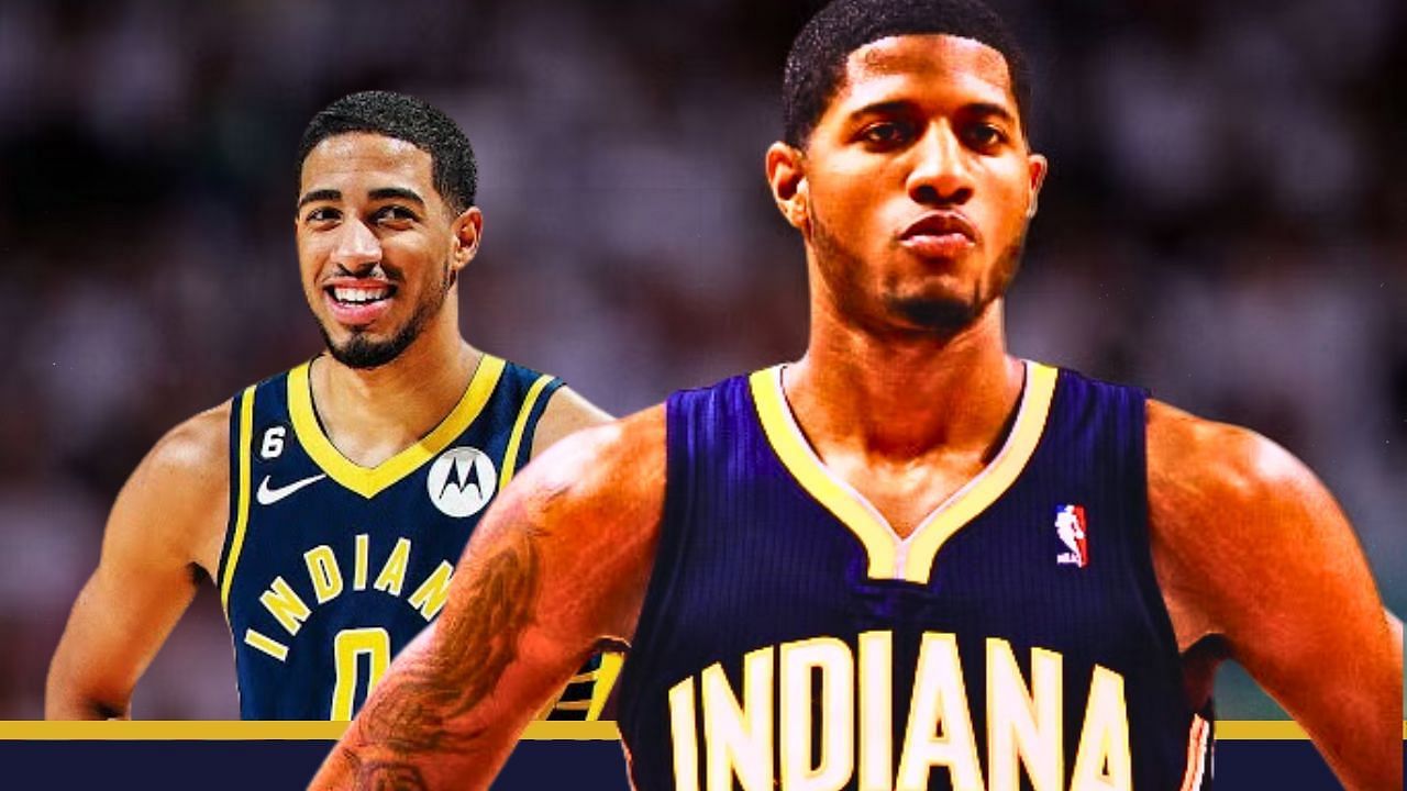 Paul George (R) hopes that in the future the Indiana Pacers get to recognize what he did there and wishes the same for Tyrese Haliburton (L). 