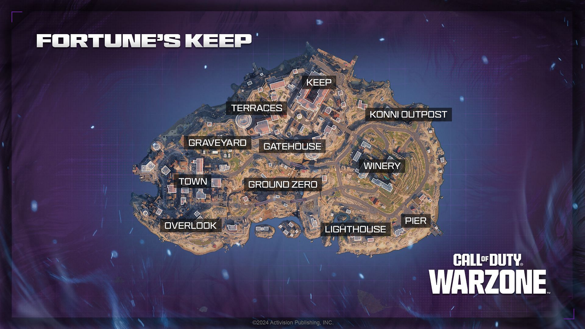 There are 11 Fortune&#039;s Keep POIs in Warzone Season 2 (Image via Activision)