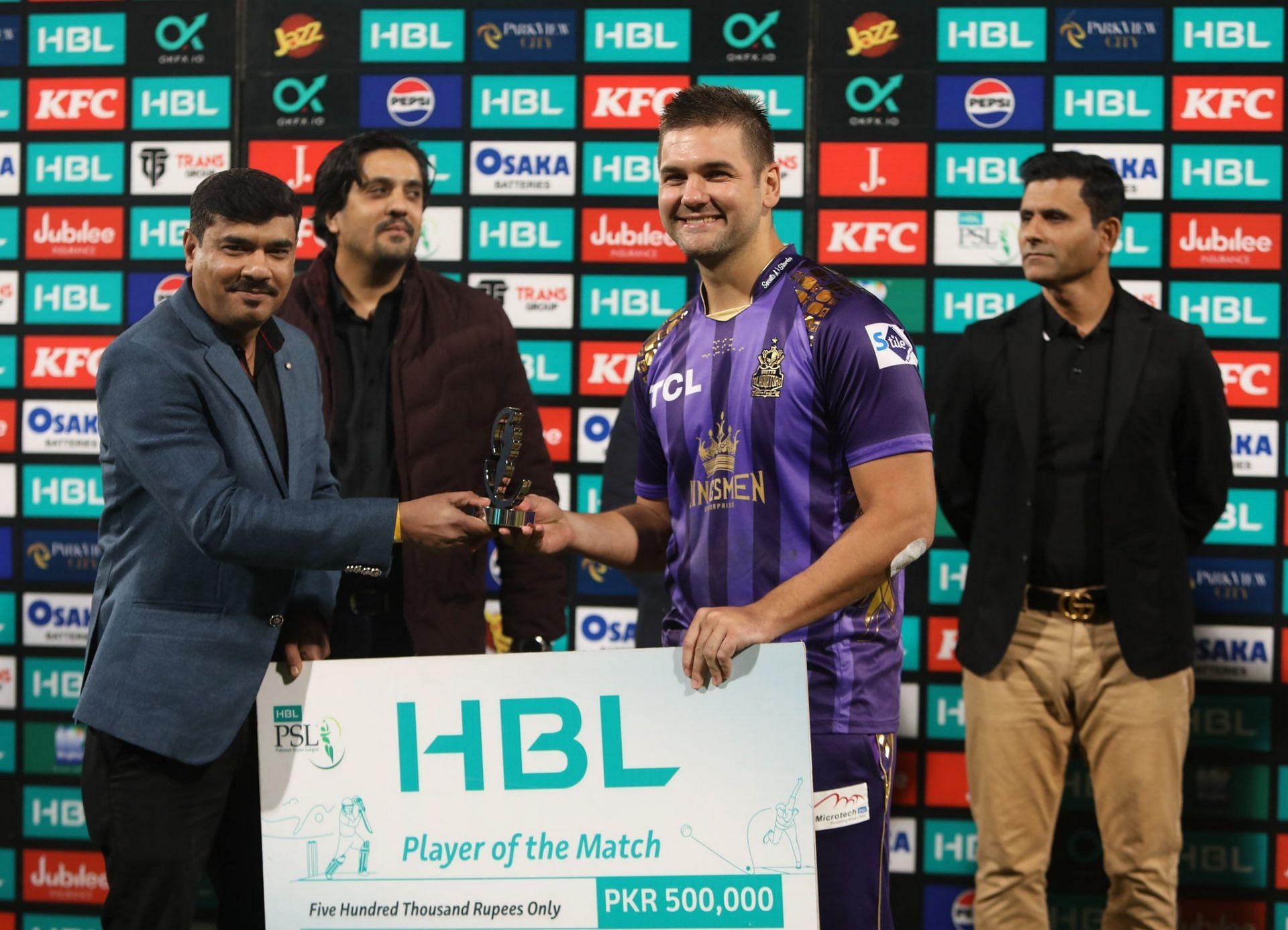 Rilee Rossouw got the Player of the Match award. (Credits: Twitter)