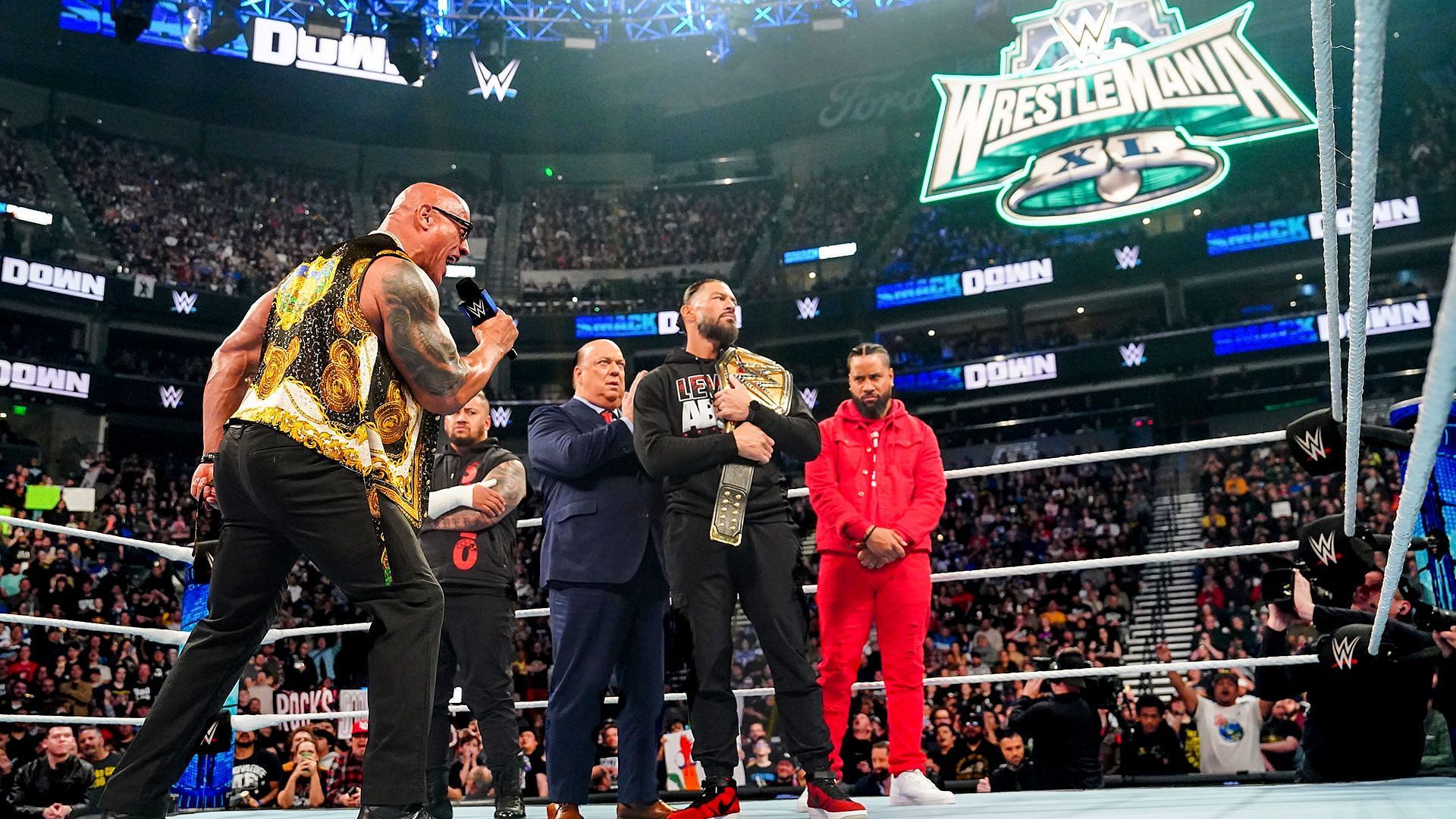 The Rock and The Bloodline appear on WWE SmackDown
