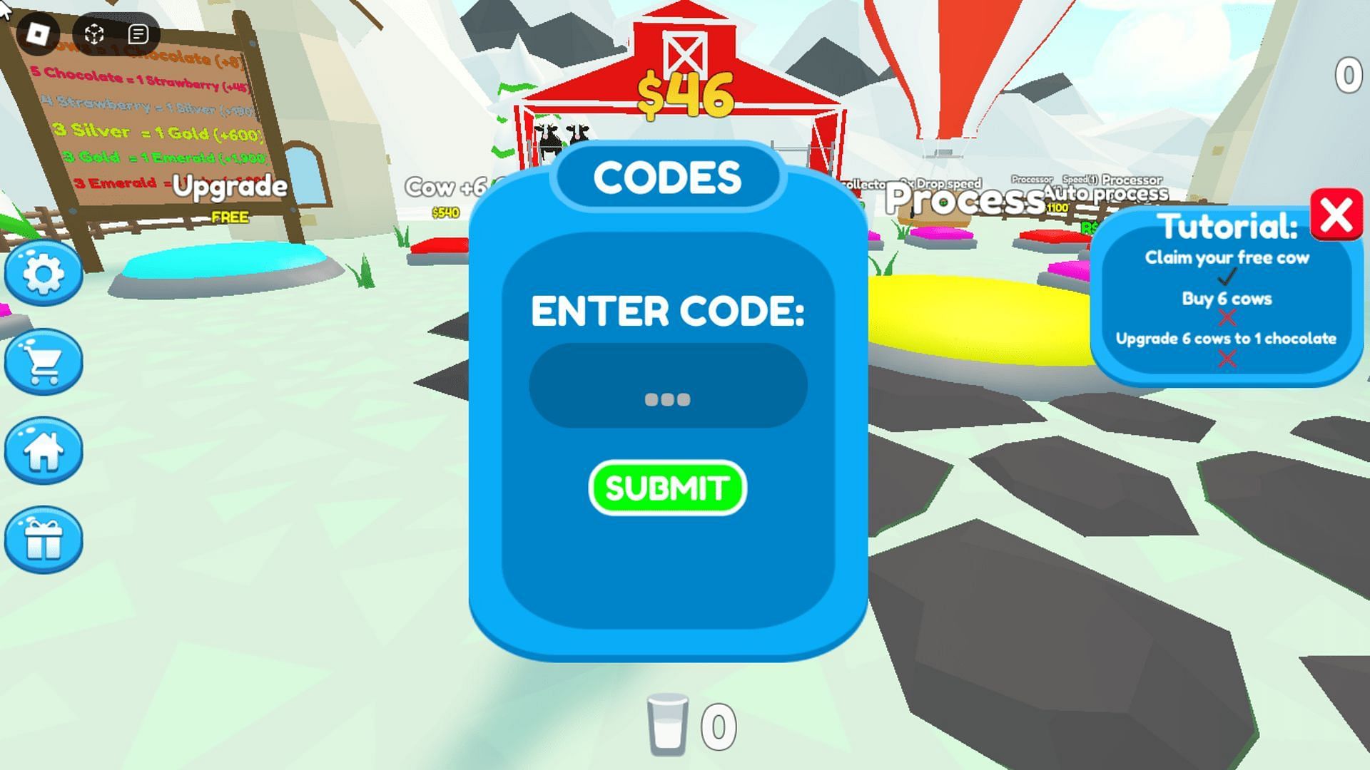 Here&#039;s how you redeem codes in Milk Tycoon with ease (Roblox || Sportskeeda)