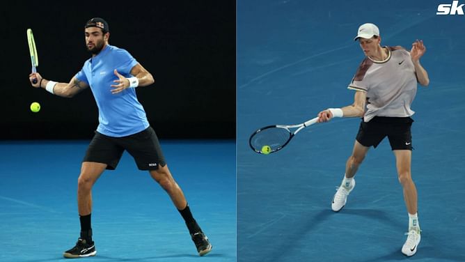 Jannik Sinner and Matteo Berrettini all smiles as they practice together in Monte Carlo ahead of Indian Wells