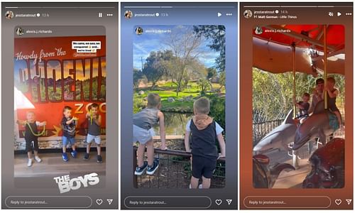 Mike Trout's son bonds with Garrett Richards' kids at the zoo