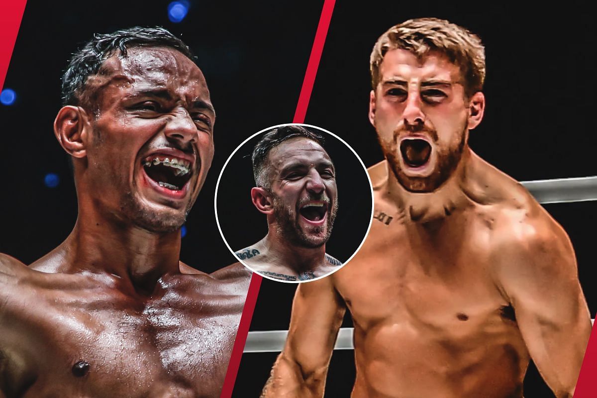 Felipe Lobo (left), Liam Harrion (middle), and Jonathan Haggerty (right) | Image credit: ONE Championship