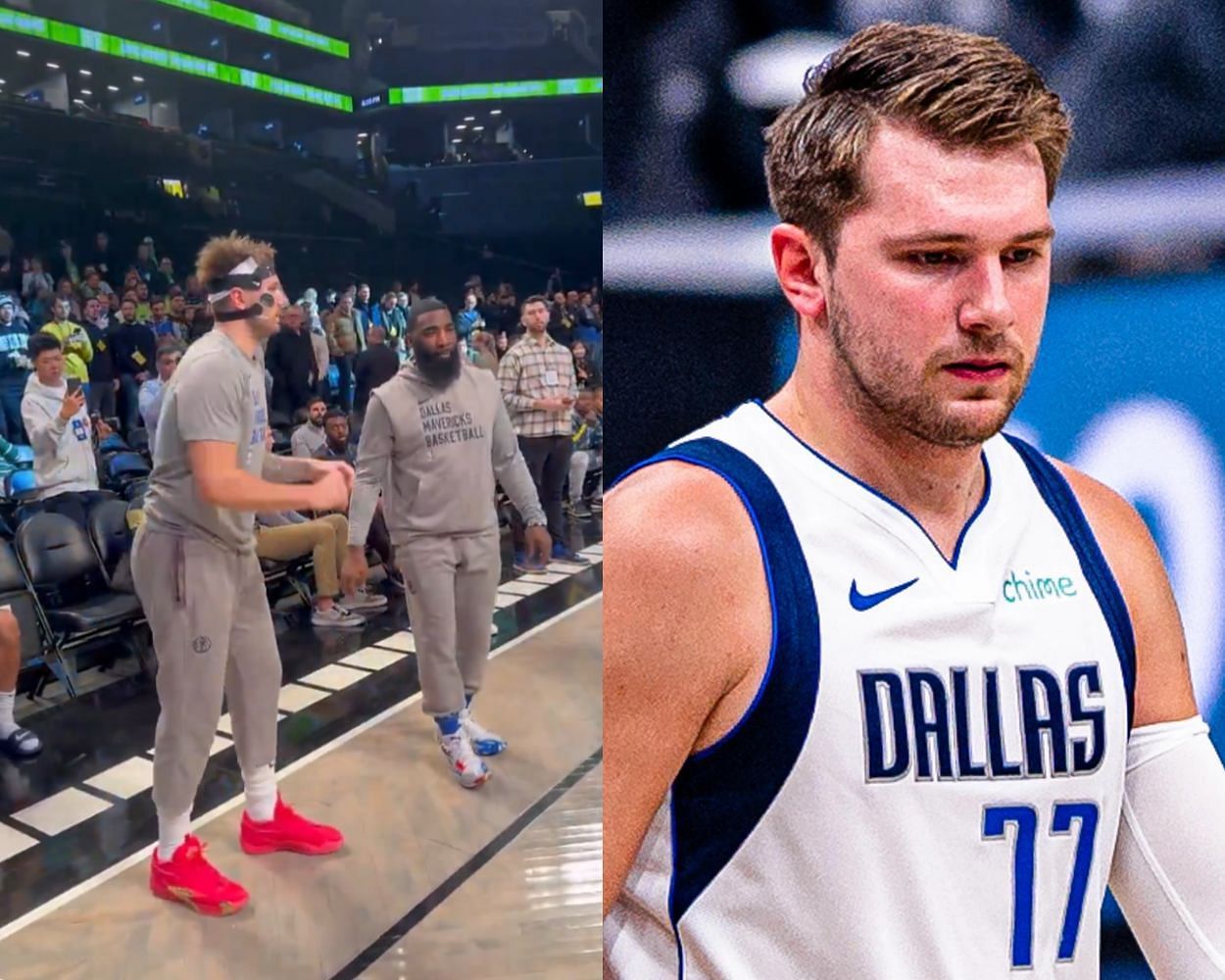 Why is Luka Doncic wearing a mask?