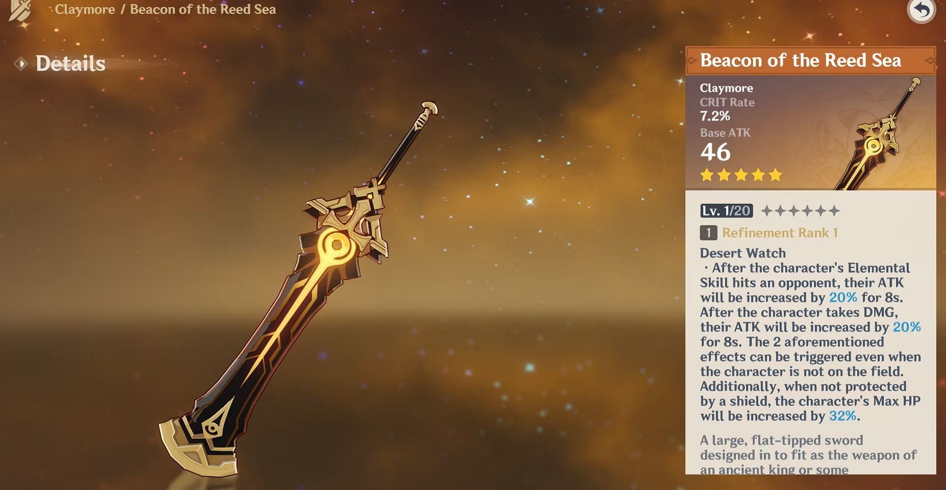 Beacon of the Reed Sea is an excellent CRIT stat stick for Gaming (Image via HoYoverse)