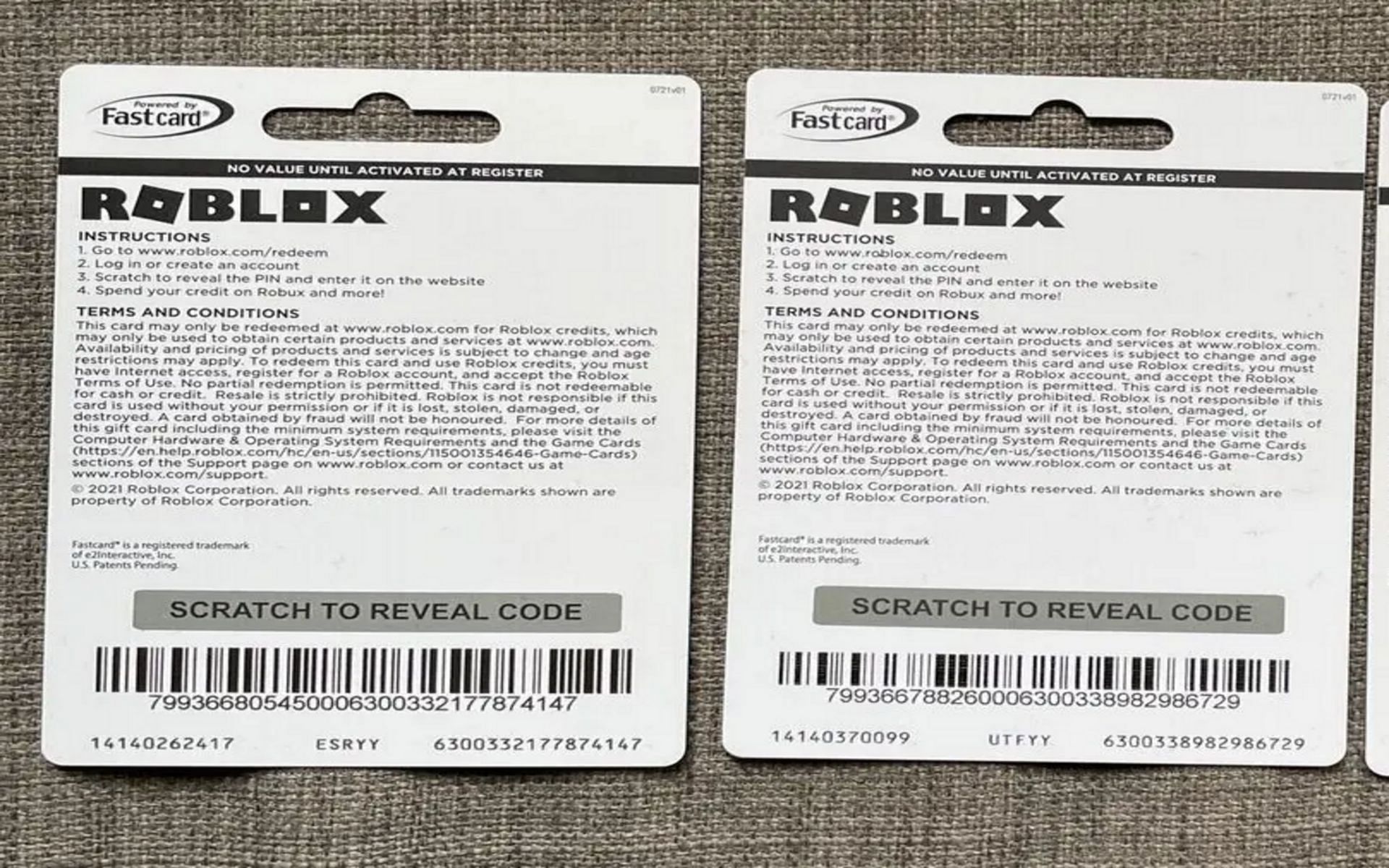 Roblox Gift Card (Image via eBay)