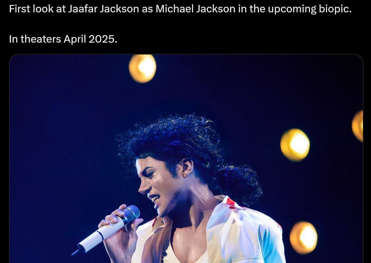 DF&#039;s post about Michael Jackson&#039;s biopic (Image via X)