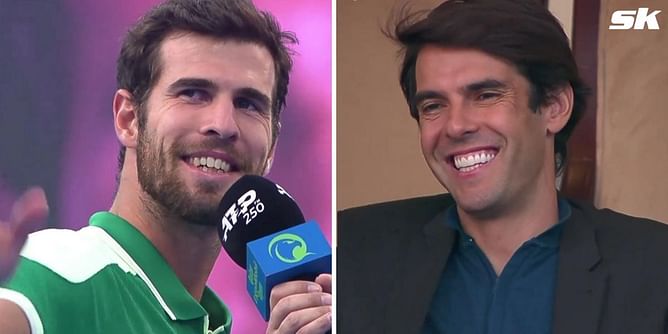 "Hala Madrid" - Karen Khachanov says "hello" to Real Madrid icon Kaka as the former footballer watches his Qatar Open match from the stands