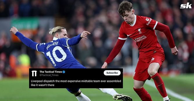 "Dani Alves has Conor Bradley posters in his room" – Fans react as Liverpool thrash Chelsea 4-1