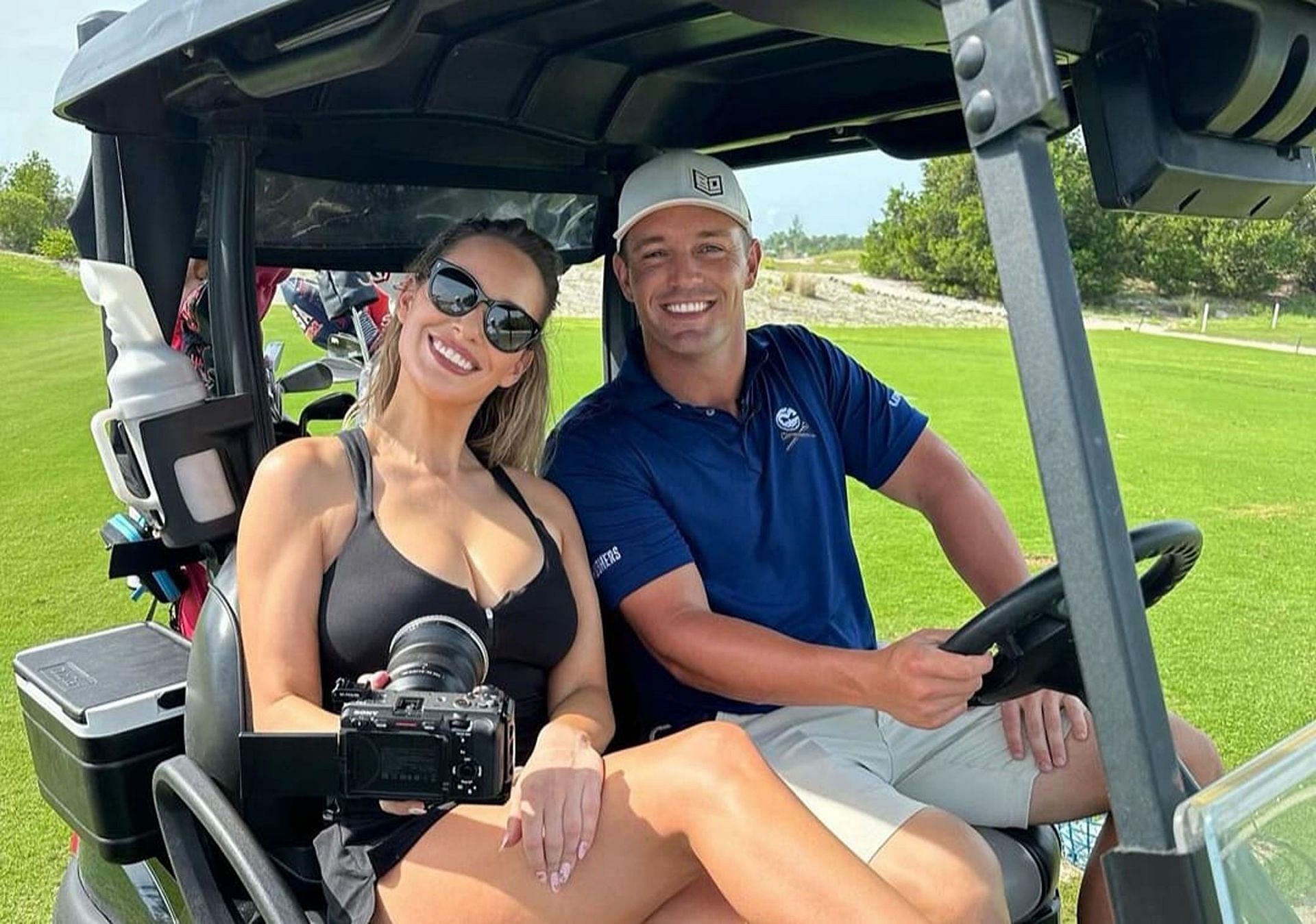 Paige Spiranac and Bryson DeChambeau during their recent meeting