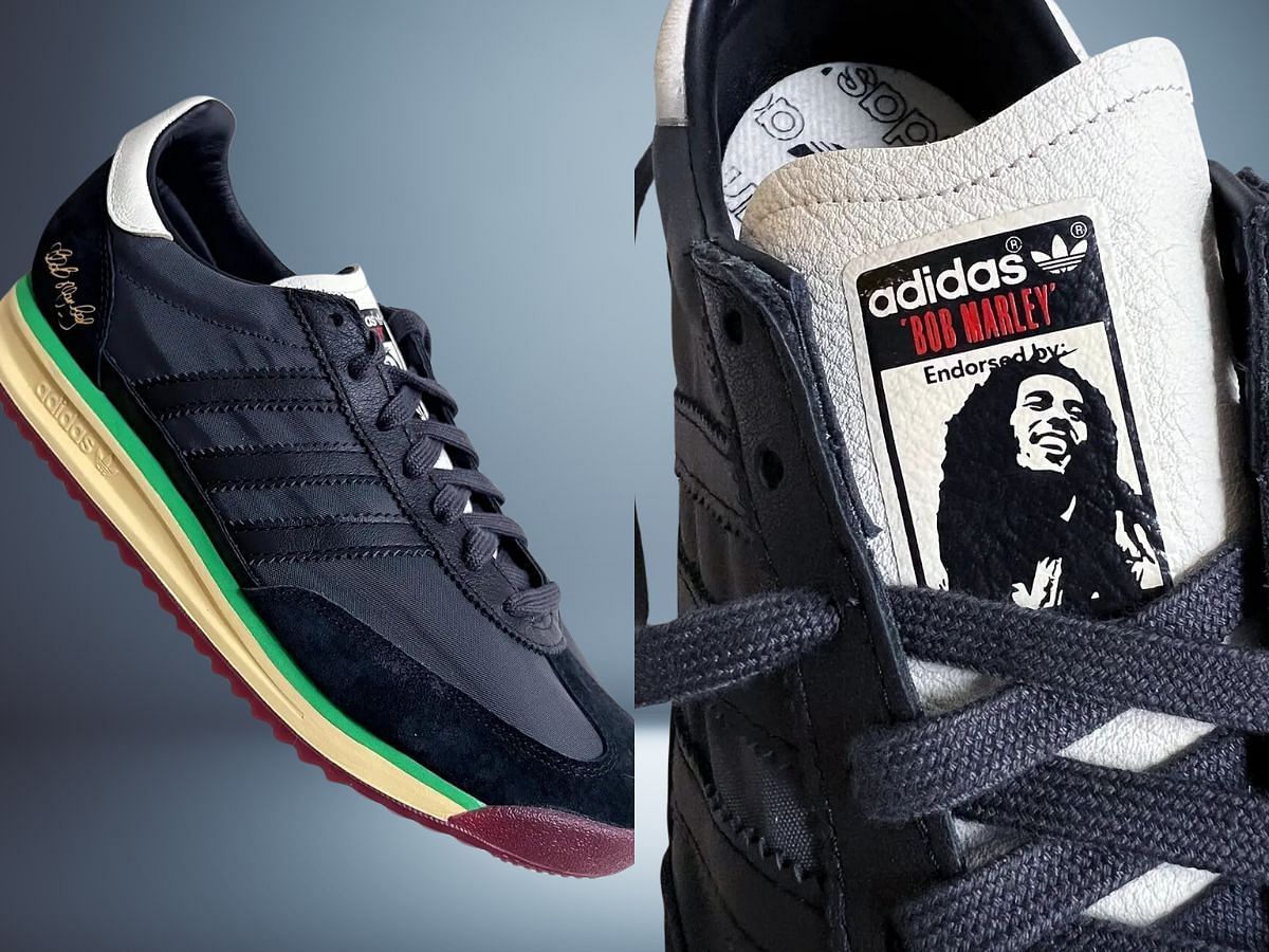 Bob Marley x Adidas SL 72 sneakers (Image via Instagram/@complexsneakers)