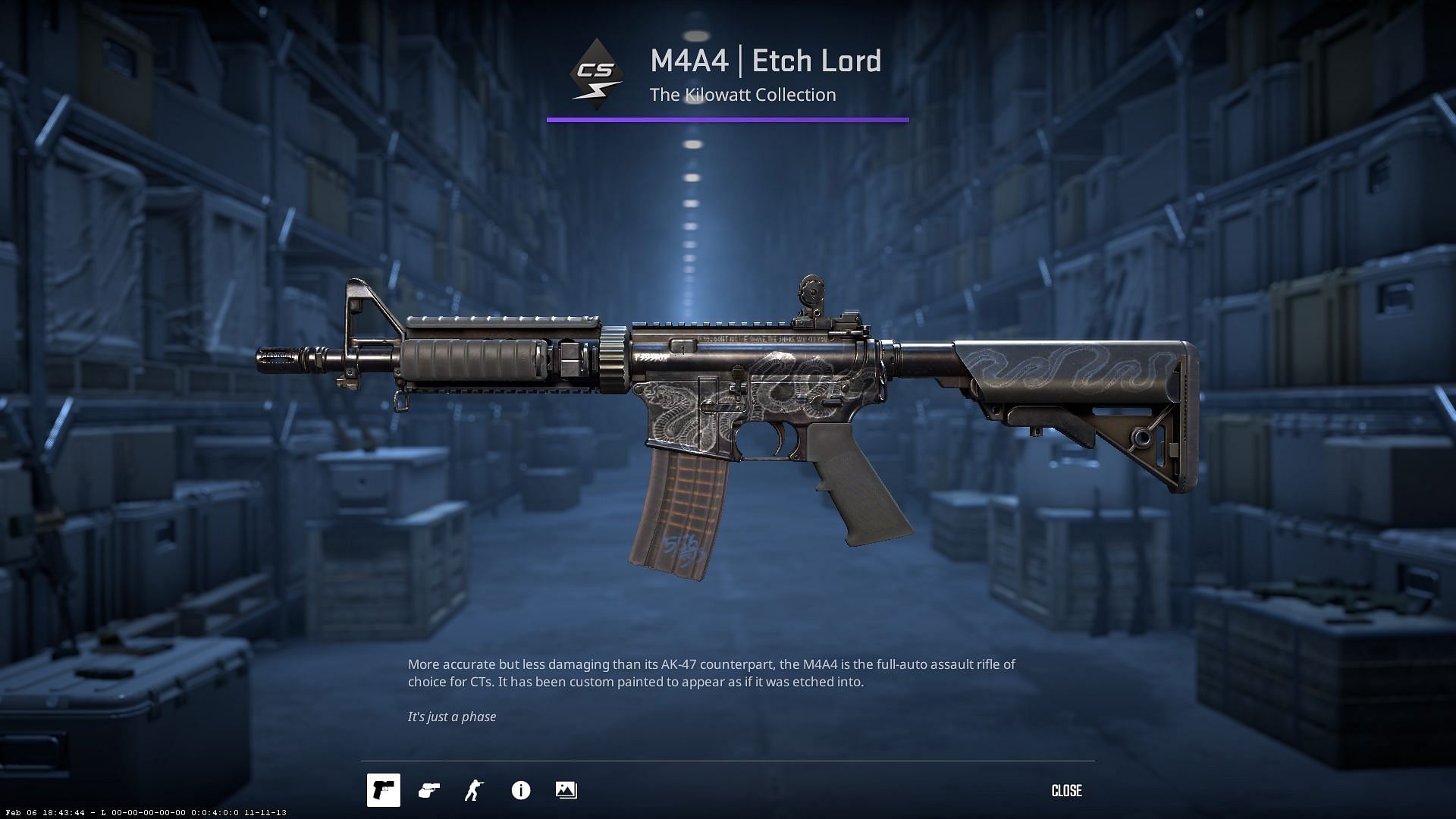 M4A4 Etch Lord (Image via Valve)