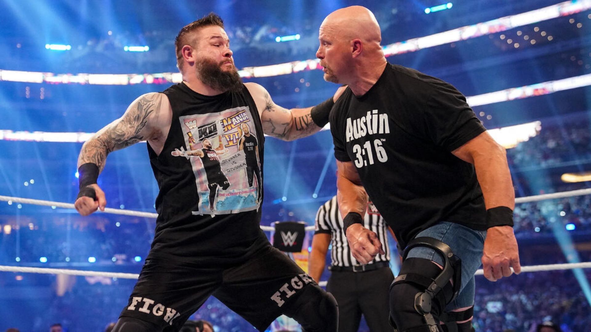 Austin held his own against Kevin Owens.