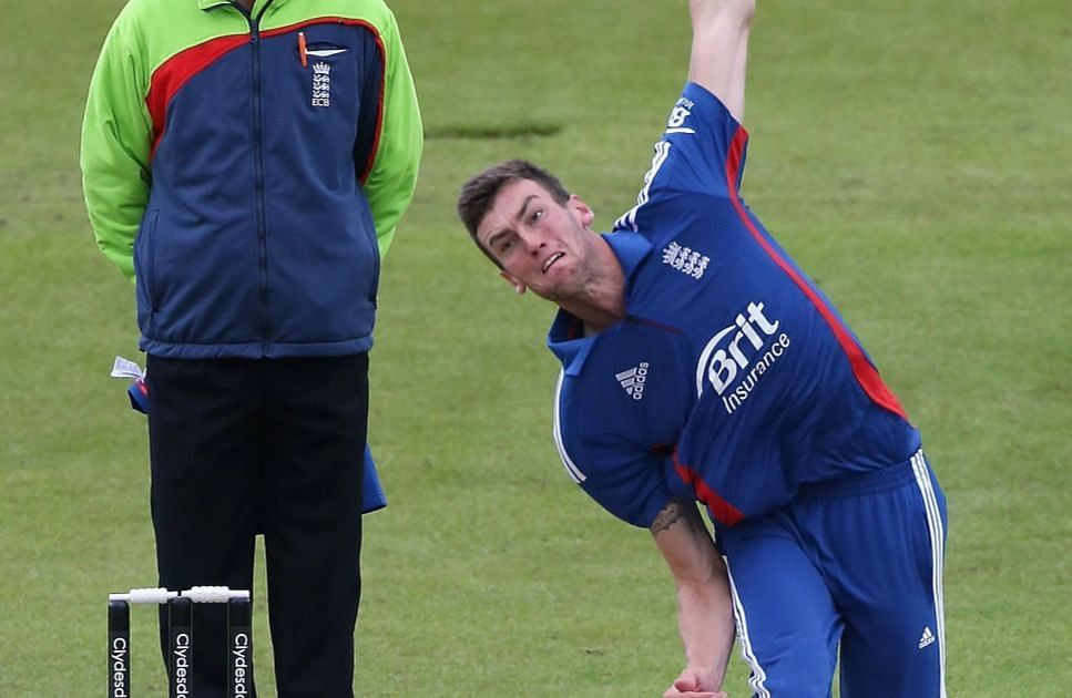 Reece Topley during the U-19 World Cup 2012