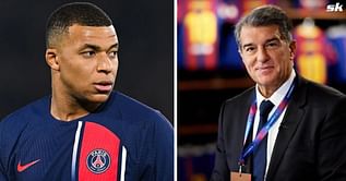 Joan Laporta provides 4-word response when asked if Barcelona would sign Kylian Mbappe in the summer