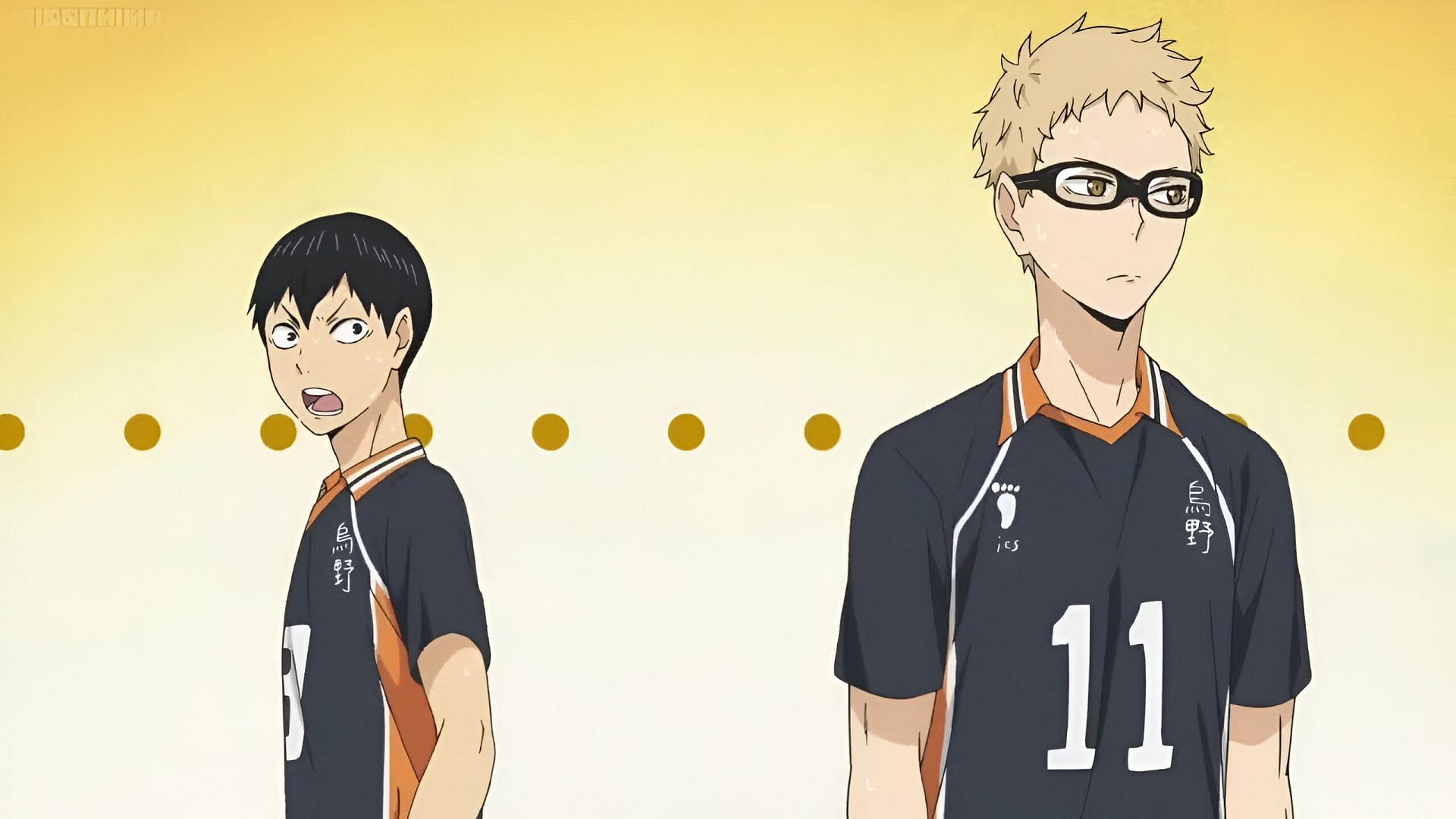 Kageyama and Hinata as seen in Haikyuu!! (Image via Production I.G)