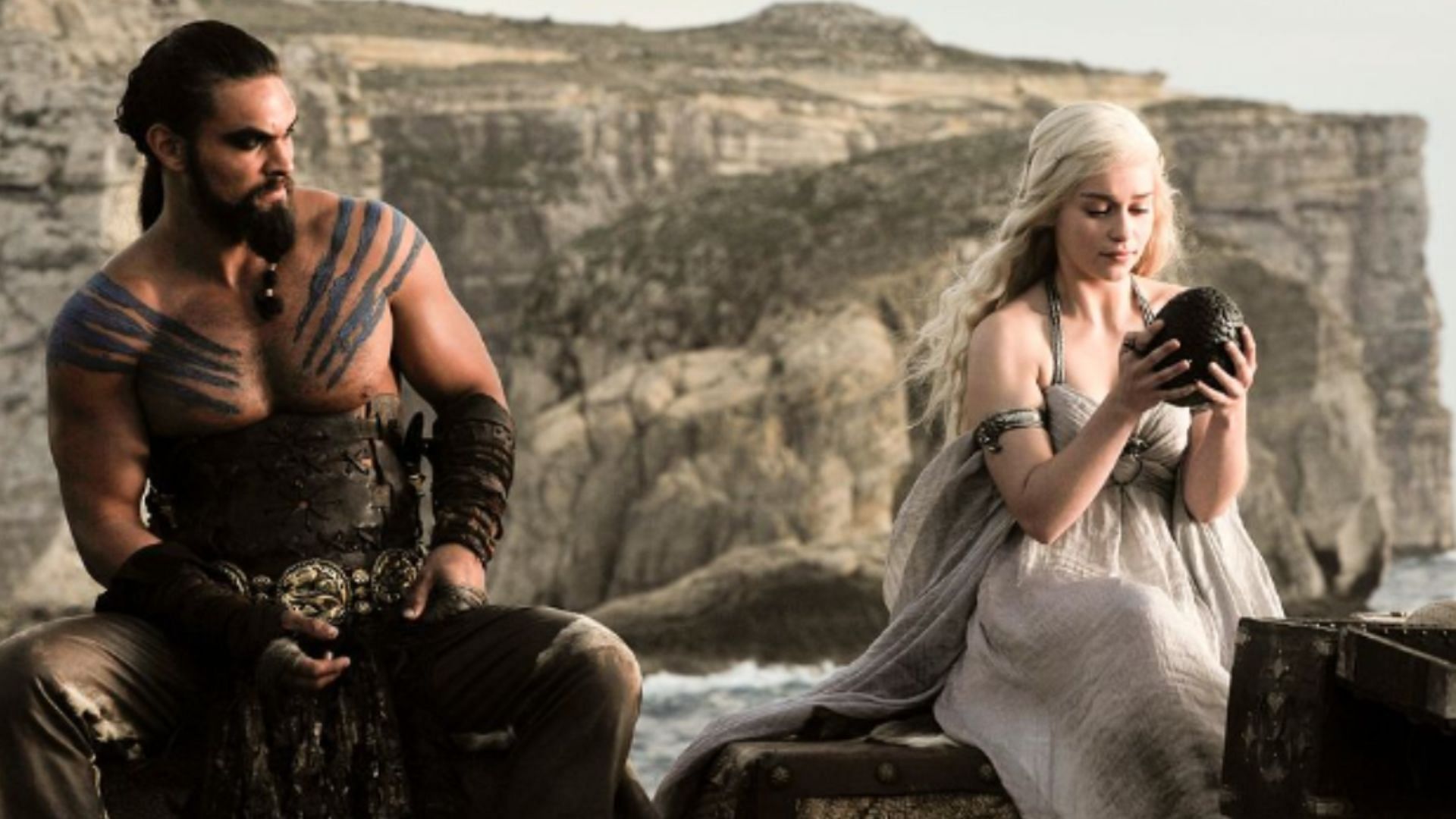 Daenerys Targaryen holding the dragon egg. (Image via Instagram)