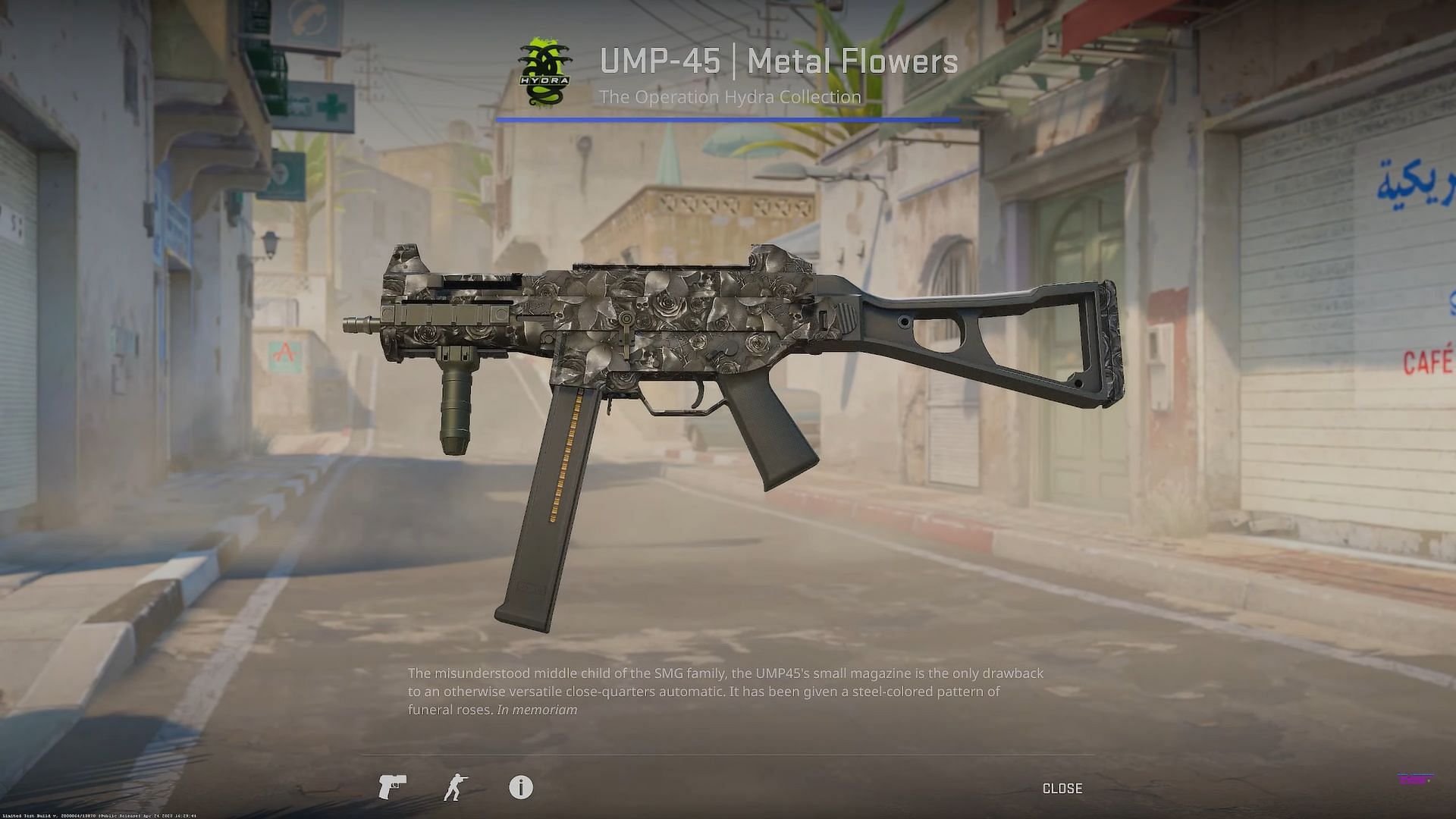 UMP-45 Metal Flower (Image via Valve || YouTube/covernant)