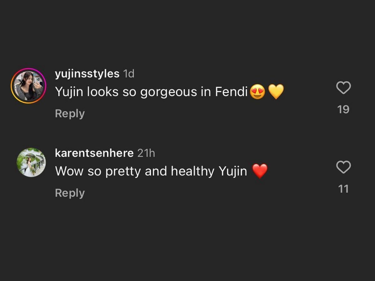 Fans appreciate Yujin&rsquo;s look for the Fendi Fall/Winter show (Image via Instagram/@fendi)