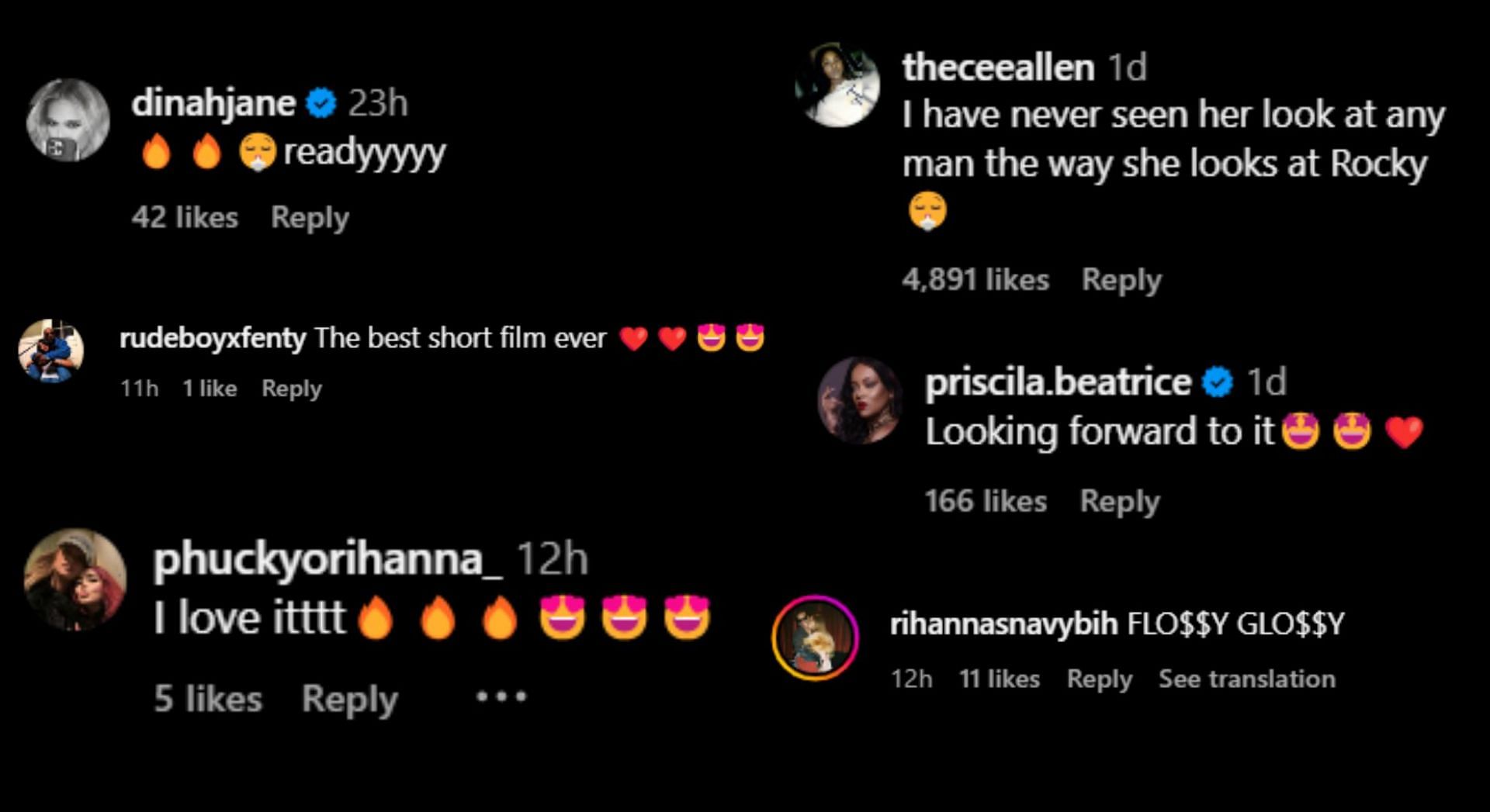 Fan reaction to their promo video (Image via Instagram/@asaprocky)