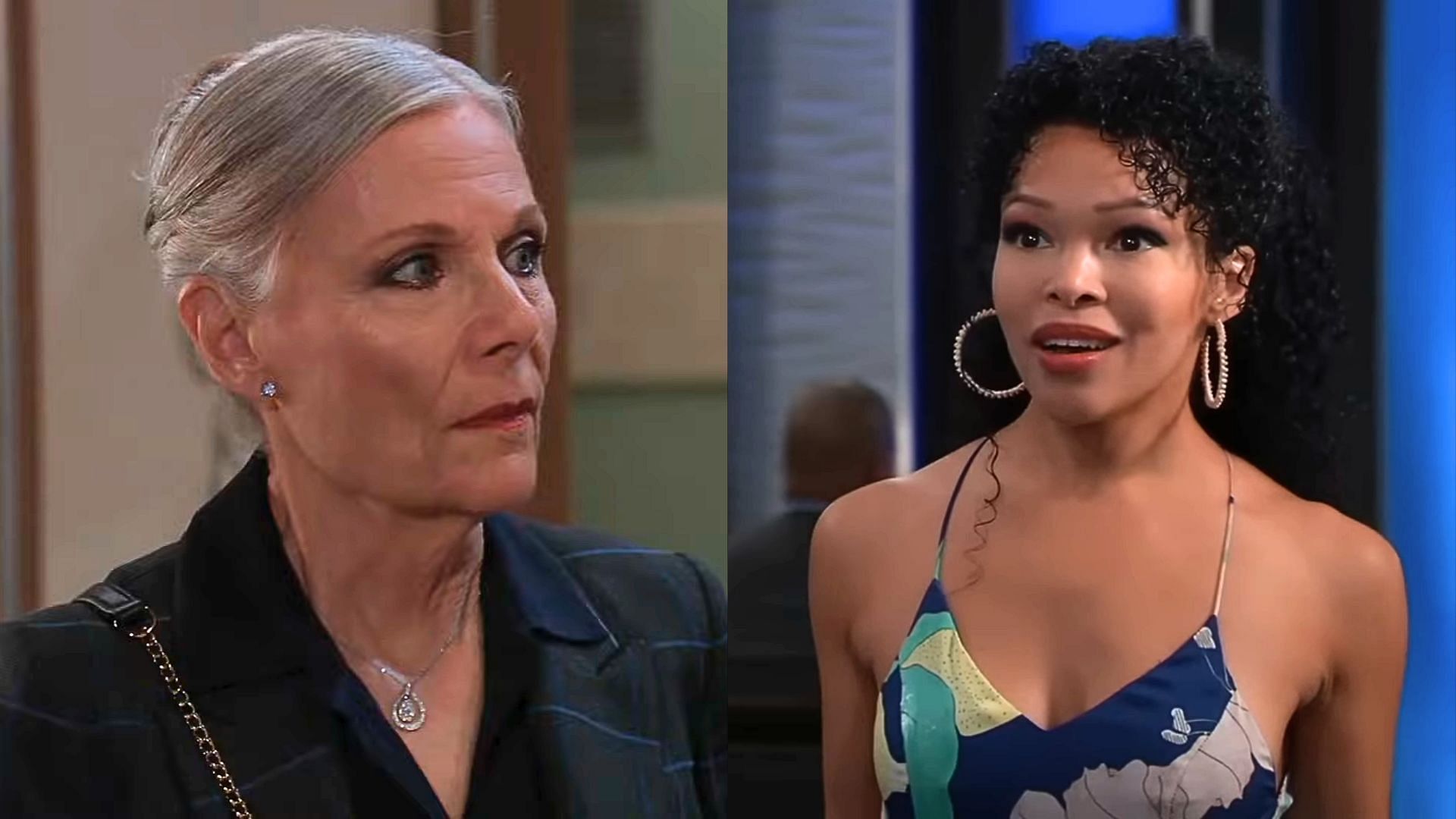 Tracy (L) and Jordan (R) are part of General Hospital (Images via YouTube/General Hospital, 00:02 and 00:21)