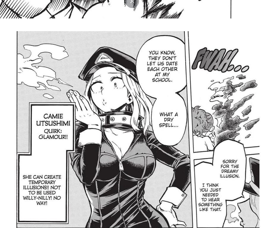 Camie&#039;s antics, as seen in chapter 166 of My Hero Academia (Image via Shueisha/Kohei Horikoshi)